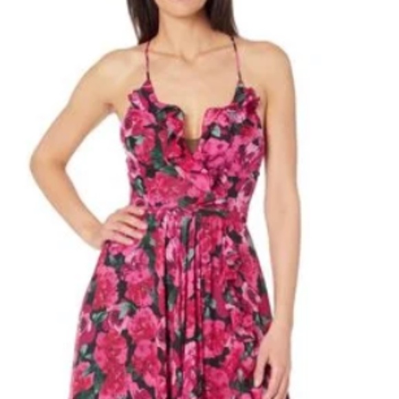Betsy Adam - Pink Floral Maxi Dress - size 6 - Picture 4 of 6